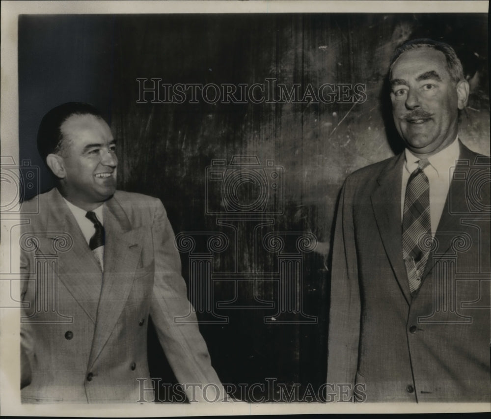 1951 Press Photo Senator Joseph McCarthy, Secretary of State Dean Acheson - Historic Images