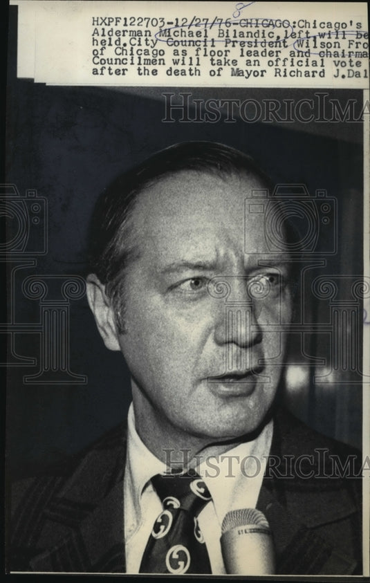 1976 Press Photo Michael A. Bilandic, alderman in Chicago, Illinois - mjw00519 - Historic Images
