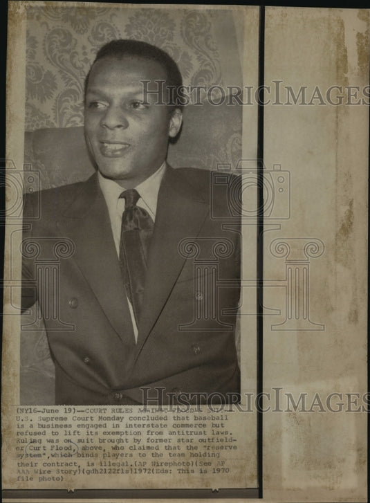 1970 Press Photo U.S. Supreme Court Rules Against Curt Flood's Suit - mjw00556 - Historic Images