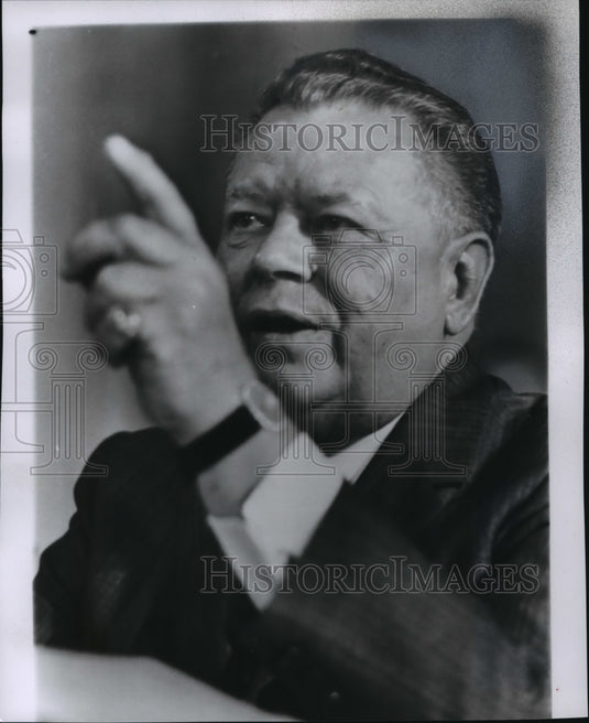 1959 Press Photo Former Senator George H. Bender denies bribery charges. - Historic Images