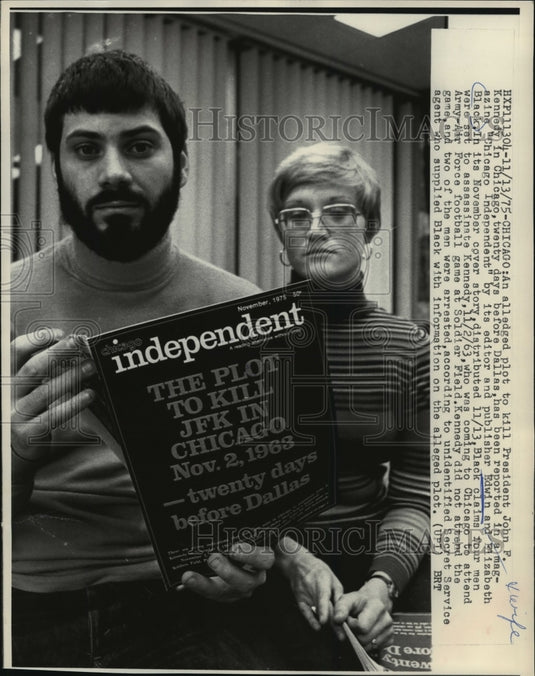 1975 Press Photo Editors of "Chicago Independent" Edwin and Elizabeth Black.-Historic Images