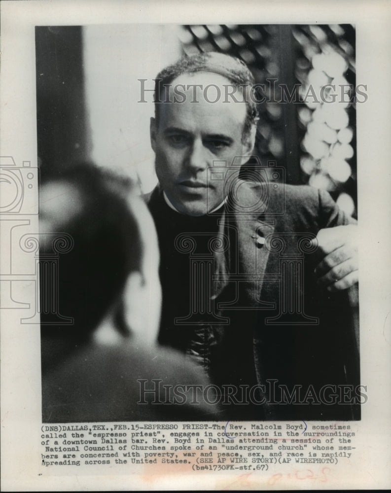 1967 Press Photo Reverend Malcolm Boyd in Dallas, Texas - mjw01068 - Historic Images