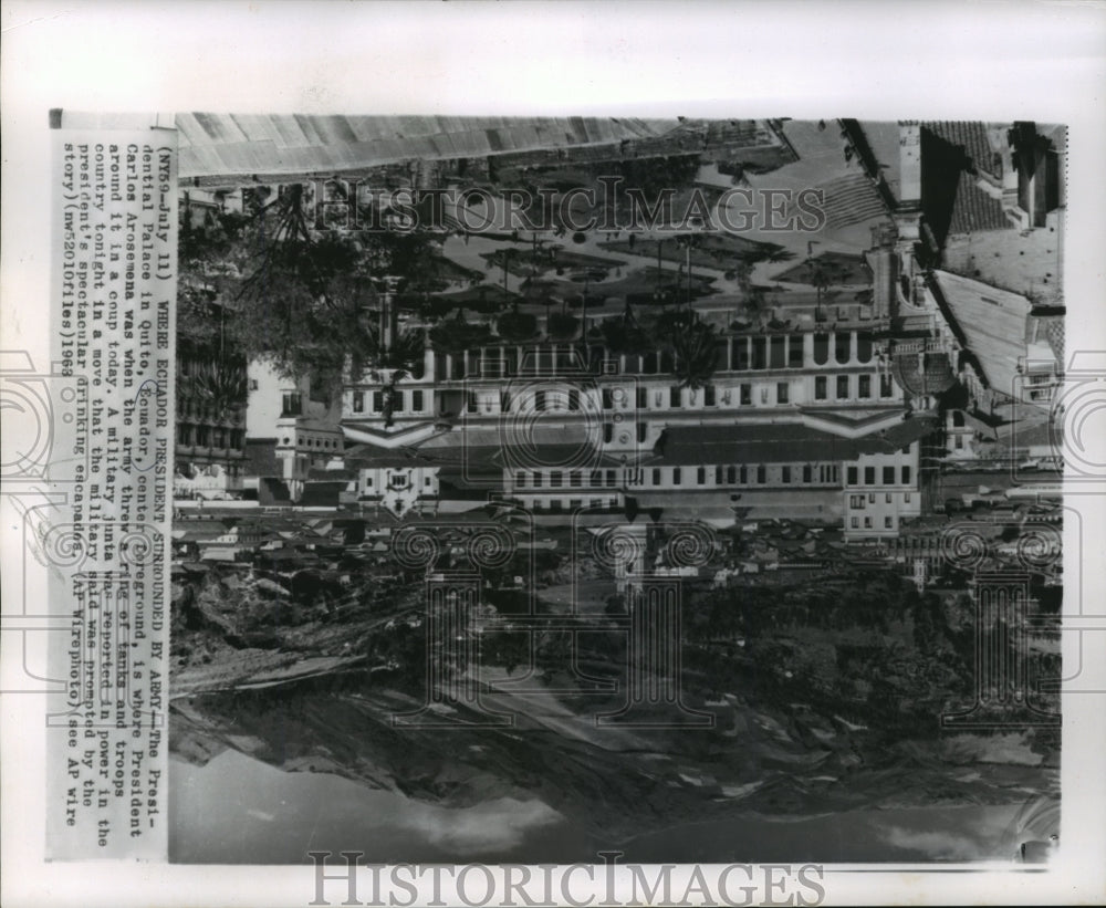 1963 Press Photo Presidential Palace in Quito, Ecuador - mjw01155 - Historic Images