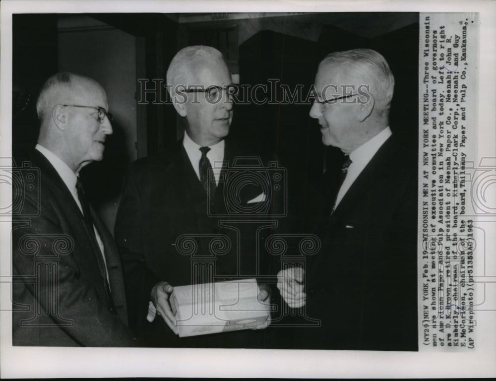 1963 Press Photo Executives of the American Paper and Pulp Association, NY - Historic Images