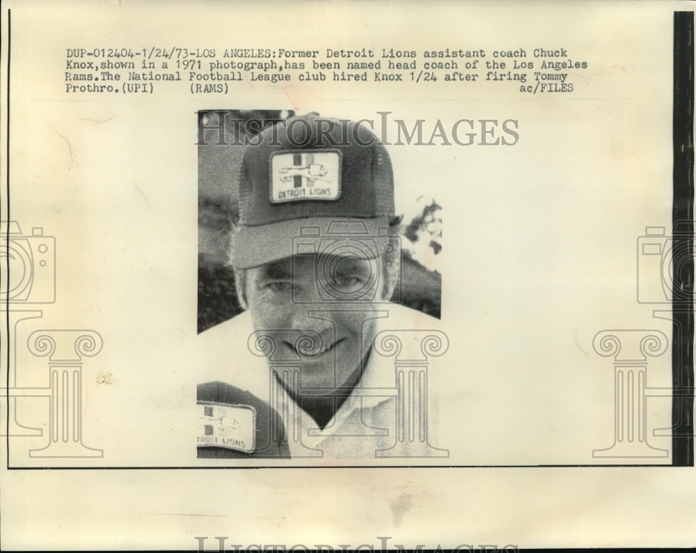 1971 Press Photo Chuck Knox,named Head Coach Los Angeles Rams, Los Angeles, Ca - Historic Images