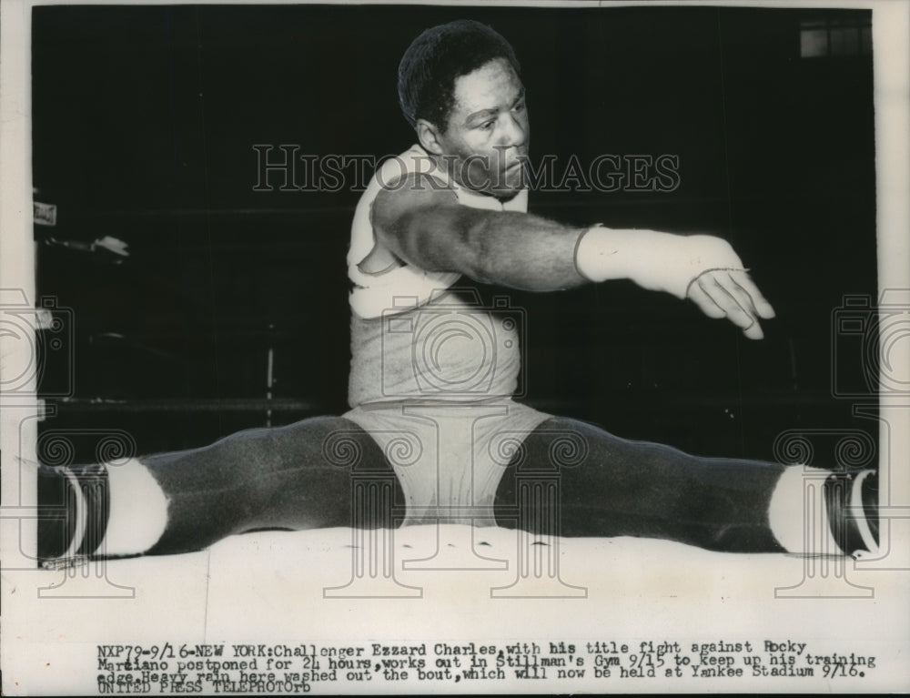 1954 Ezzard Charles works out in Stillman's Gym, New York, NY - Historic Images