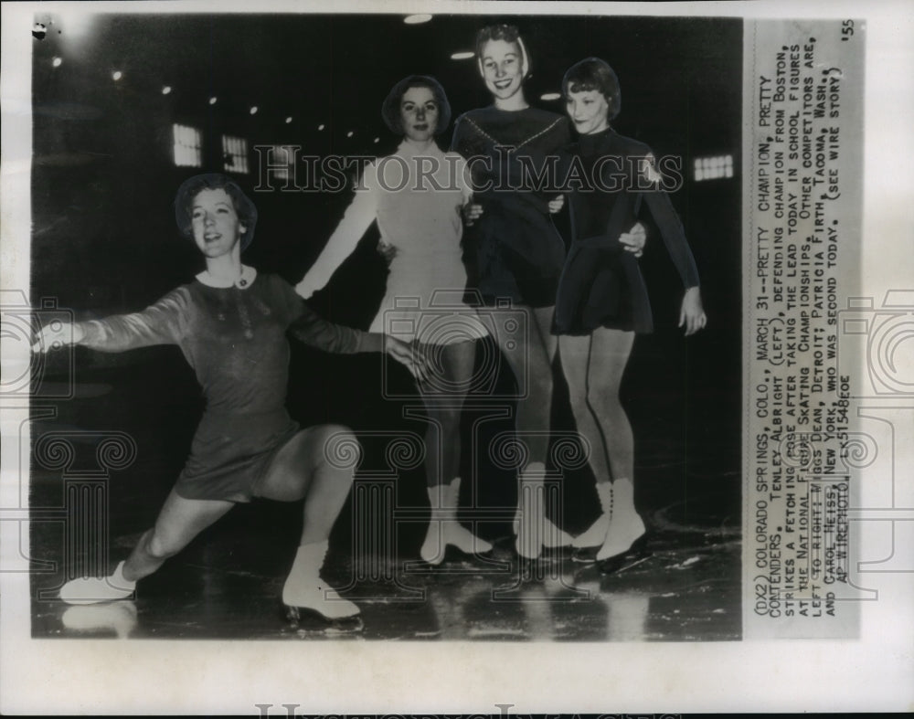 1955 Tenley Albright, and others at Nat&#39;l Figureskating Championship - Historic Images