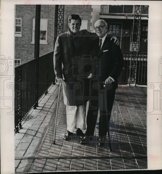1964 Sen. Edward Kennedy with Joseph Kennedy, at Hospital Boston, MA - Historic Images