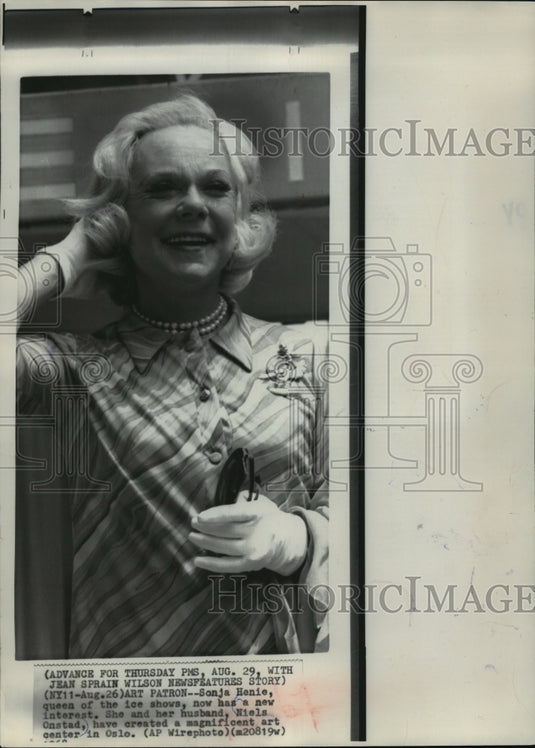 Press Photo Sonja Henie, Olympic medalist in skating - mjw02334 - Historic Images