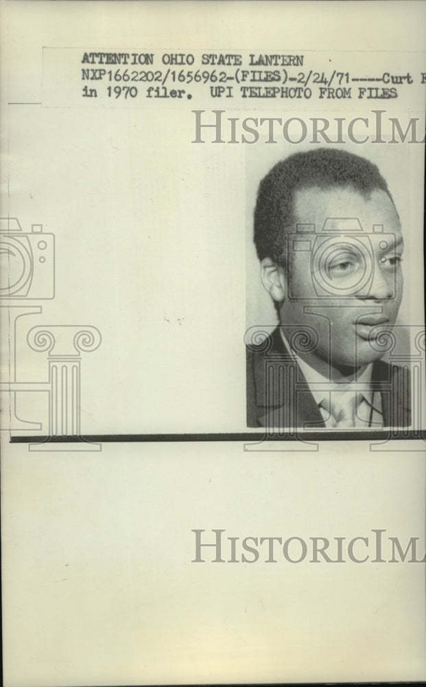 1970 Press Photo Baseball Player Curt Flood - mjw02517- Historic Images