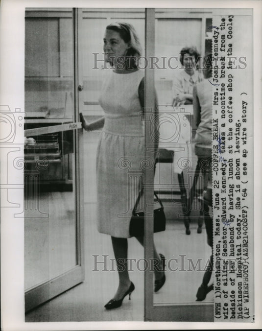 1964 Northampton-Joan Kennedy takes break from her husband's bedside - Historic Images
