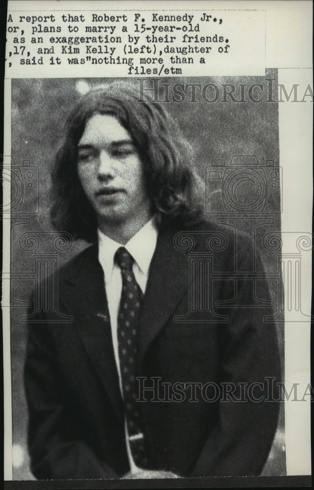 1971 Press Photo Robert Kennedy Junior son of the late Senator Robert Kennedy - Historic Images