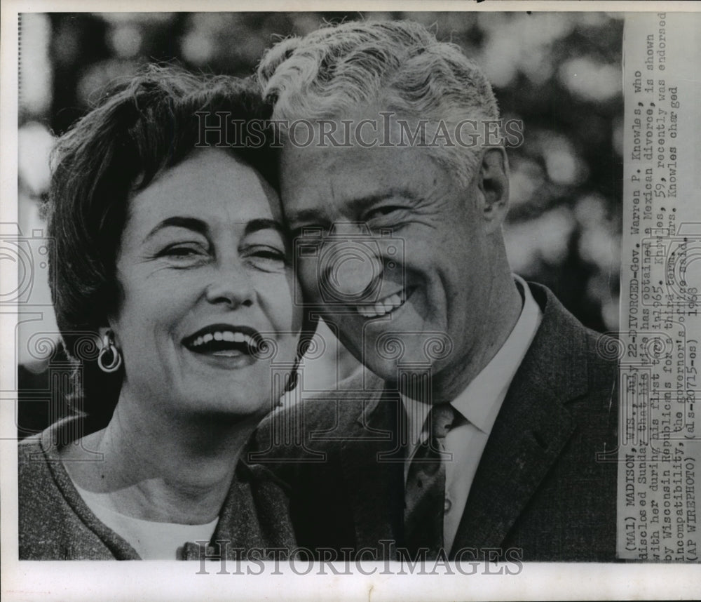 1965 Wisconsin Governor Warren Knowles and wife. - Historic Images