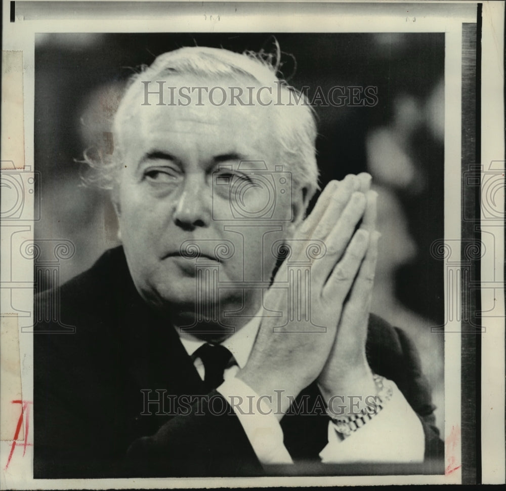 1972 Press Photo Former British Prime Minister Harold Wilson in London- Historic Images