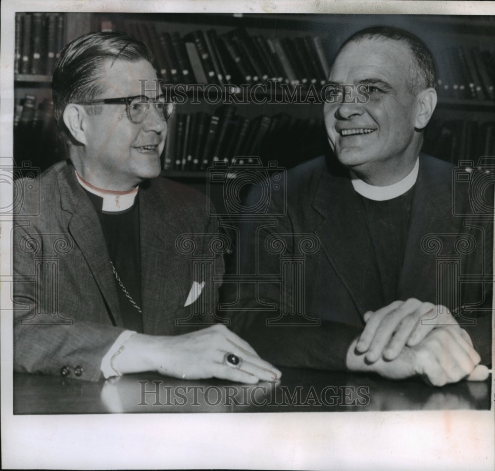 1960 Rev Eugene Carson Blake and Bishop James Pike, San Francisco CA - Historic Images