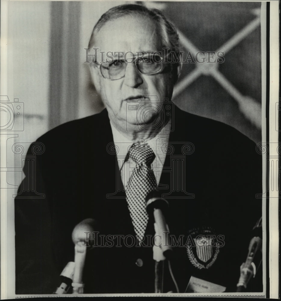 1973 Press Photo Philip Krumm, president of the United State Olympic Committee - Historic Images