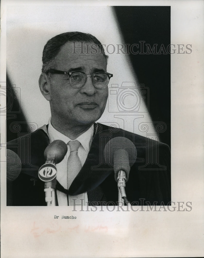 1966 Ralph Bunche Speaks At UW-Milwaukee Commencement At Pearse - Historic Images