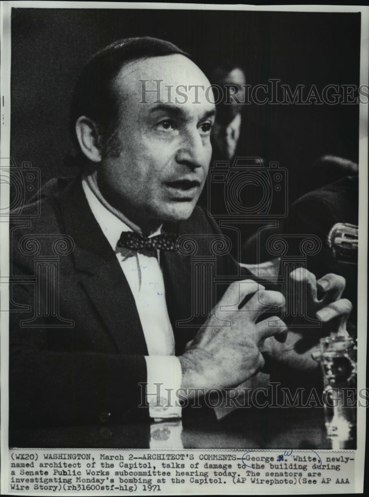 1971 Washington architect George White, Senate Public Works hearing - Historic Images