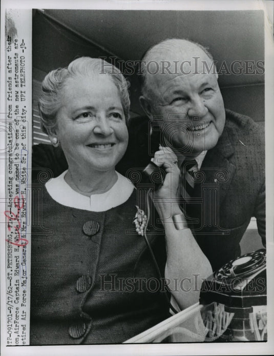 1962 Edward H. White And Wife Accept Congratulations In Florida - Historic Images