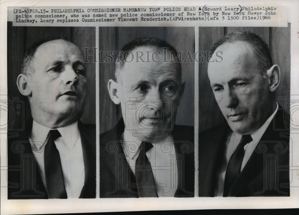 1966 Press Photo Philadelphia's new police commissioner, Howard Leary - Historic Images