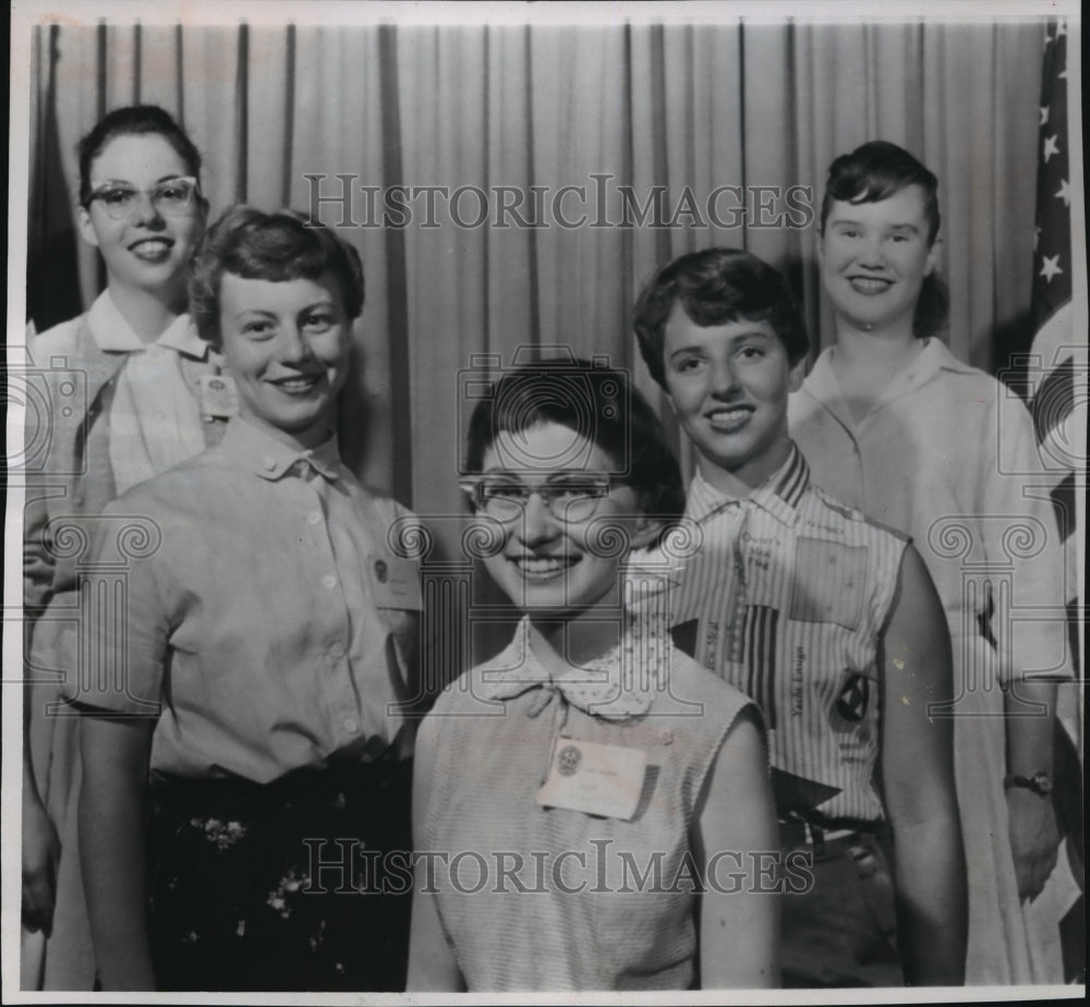 1957 Top Officers Of Badger Girls' State In Session At UW-Madison - Historic Images