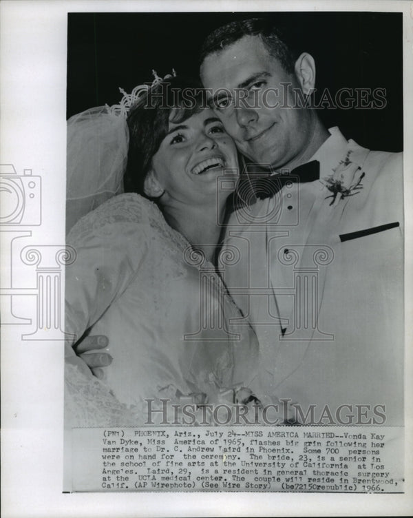 1966 Dr. C. Andrew Laird With Bride Vonda Kay In Phoenix, Arizona