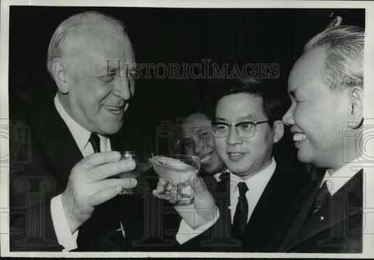 1968 Russian Ambassador to France Valerian Zorin at Paris talks-Historic Images