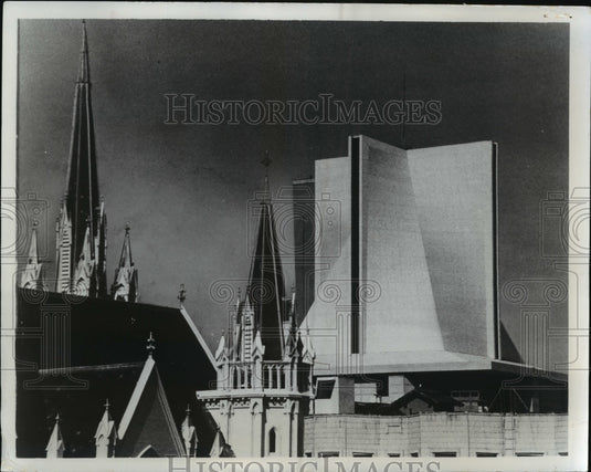 1970 Press Photo St. Mary's 18 story high Cathedral in San Francisco, California - Historic Images