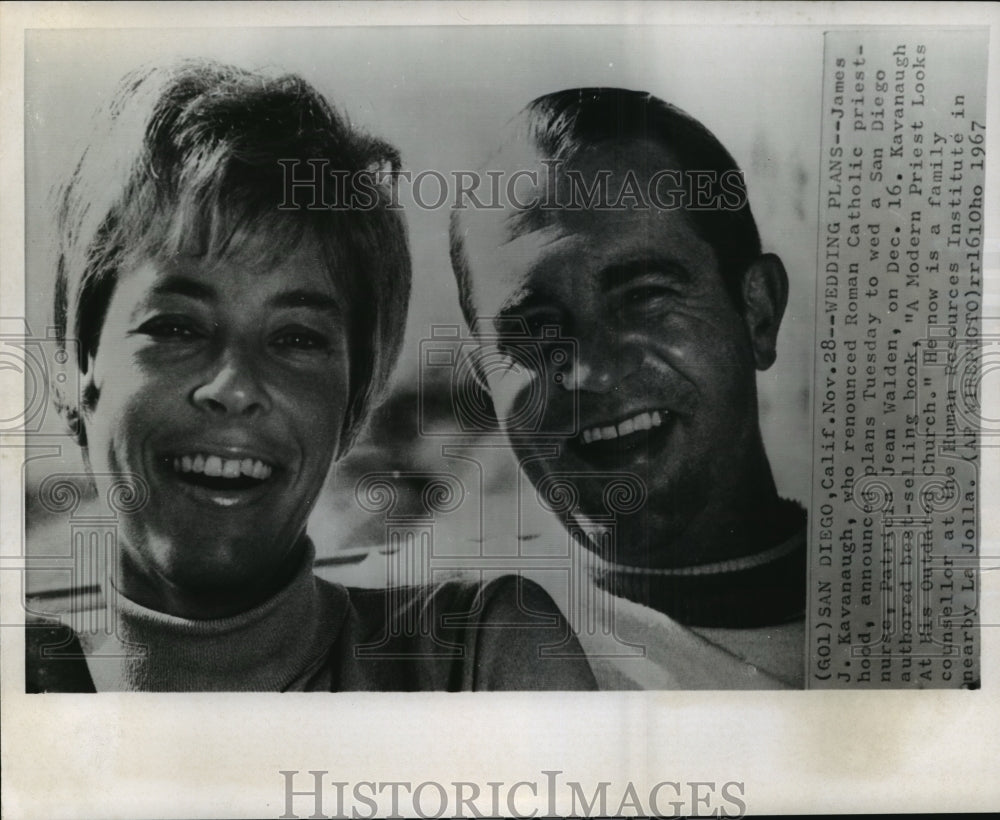 1967 Press Photo Author James J. Kavanaugh &amp; Patricia Jean Walden, California - Historic Images