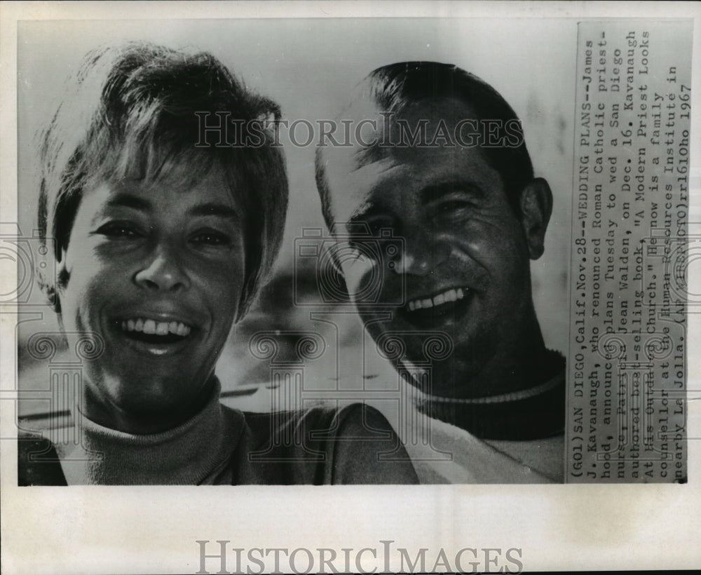 1967 Press Photo Author James J. Kavanaugh & Patricia Jean Walden, California - Historic Images
