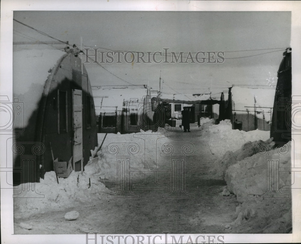 1956 Press Photo Quonset huts at the airfield in Galena, Alaska - mjw06071 - Historic Images