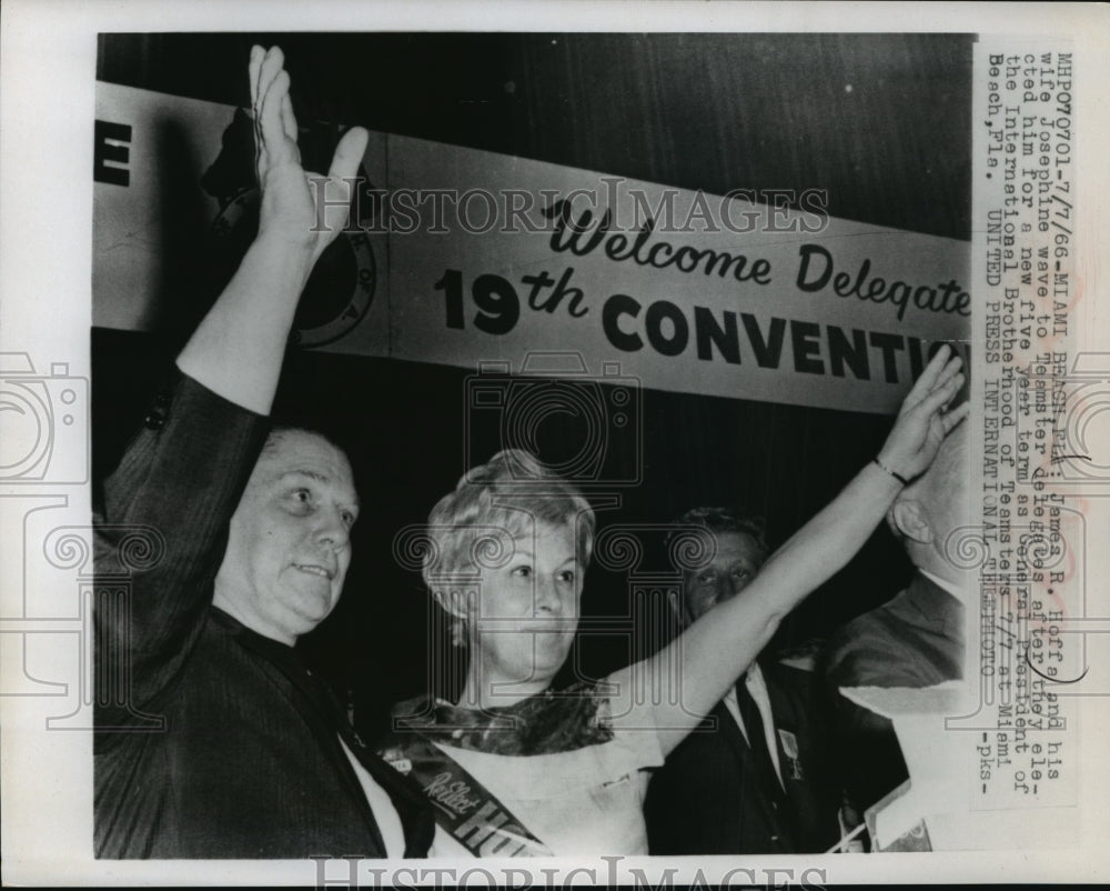 1966 Teamster President James Hoffa and wife, Josephine , Miami, FL - Historic Images