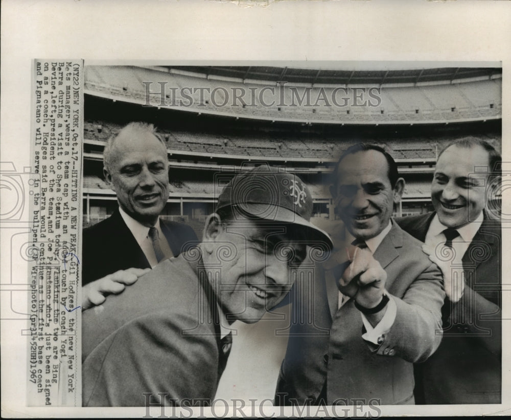 1967 Gil Hodges and Yogi Berra of New York Mets in New York - Historic Images