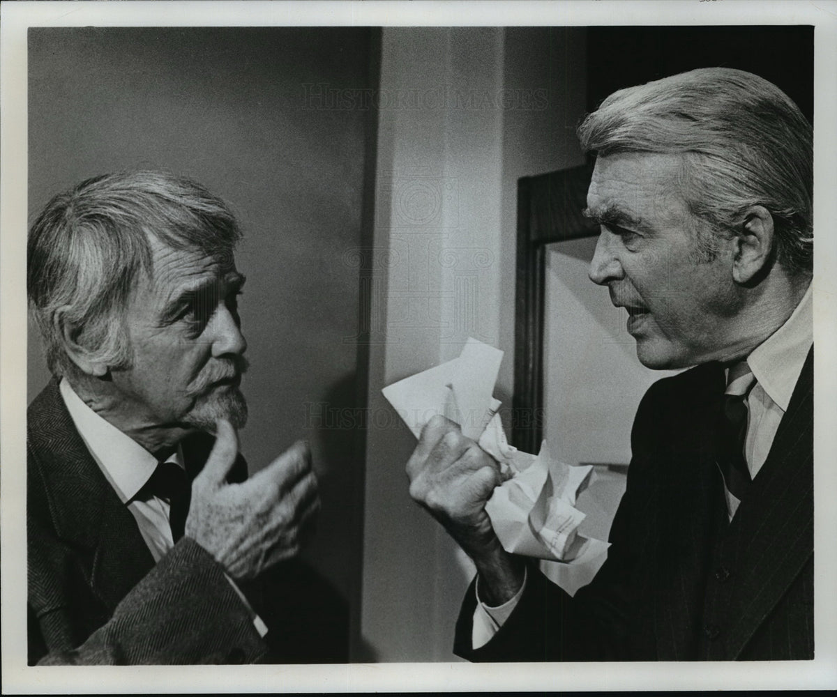 1973 James Stewart and Lew Ayres in Hawkins-Historic Images