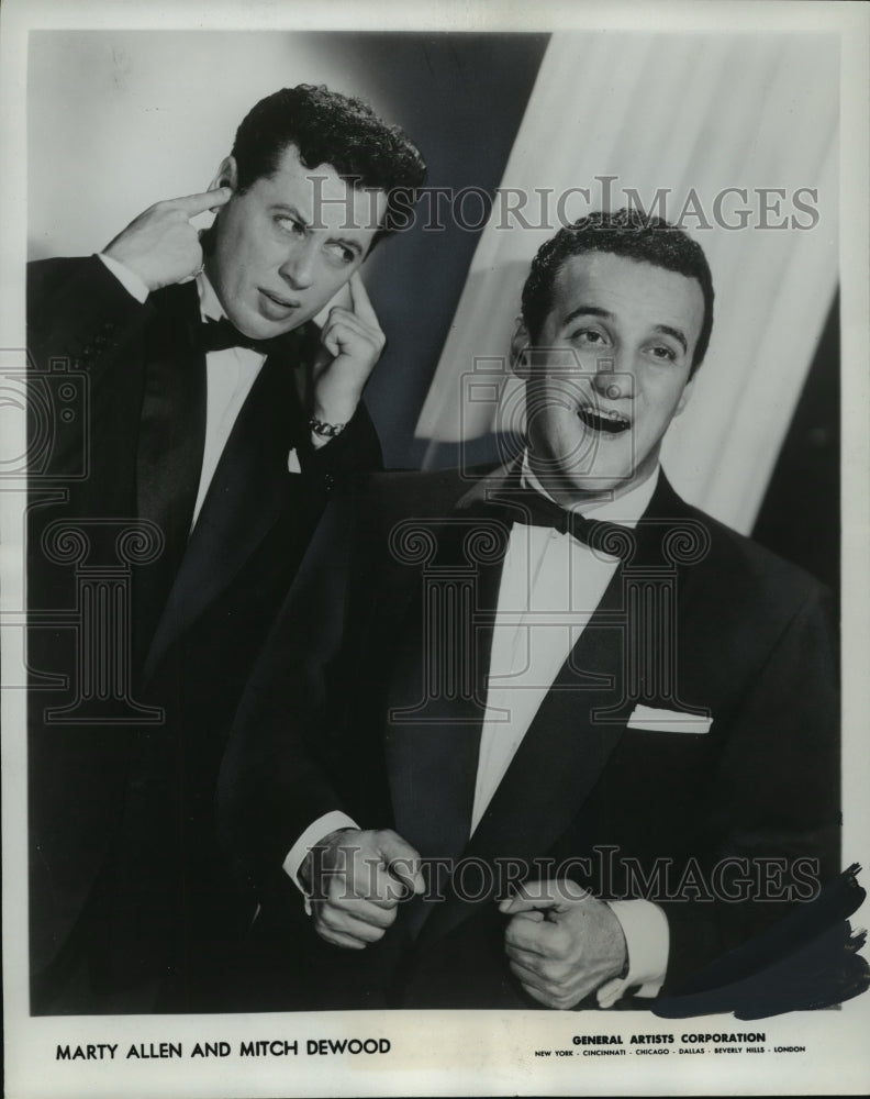 1957 Press Photo Comedians Marty Allen and Mitch DeWood - mjx01489-Historic Images