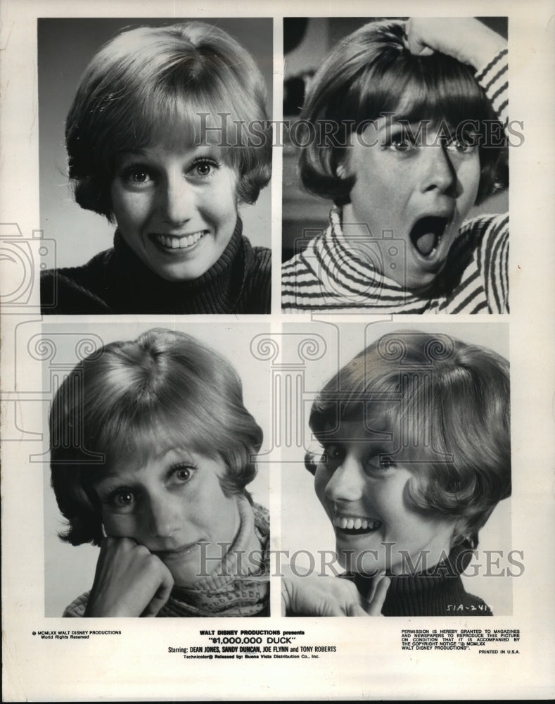 1971 Press Photo Sandy Duncan Stars in &quot;$1,000,000 Duck&quot; - mjx01657-Historic Images