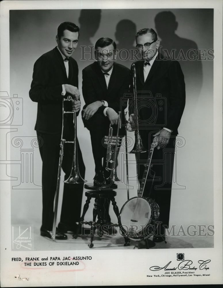 1961 Press Photo The Dukes of Dixieland, Fred, Frank, and Papa Jac Assunto.-Historic Images