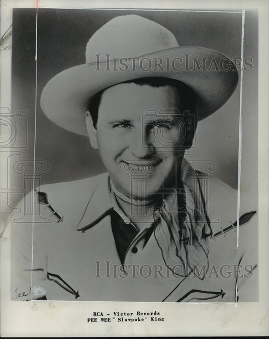 1953 Press Photo Pee Wee King, Singer - mjx01747-Historic Images