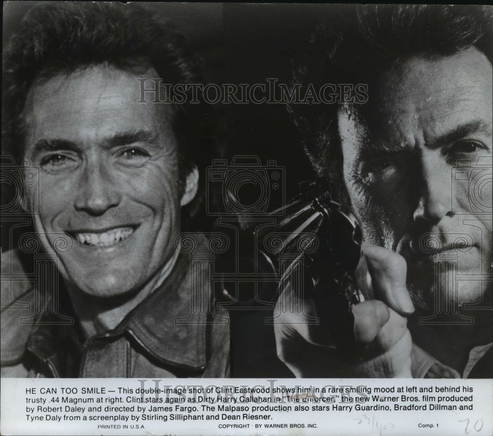 1977 Press Photo Clint Eastwood, stars as Dirty Hairy in 