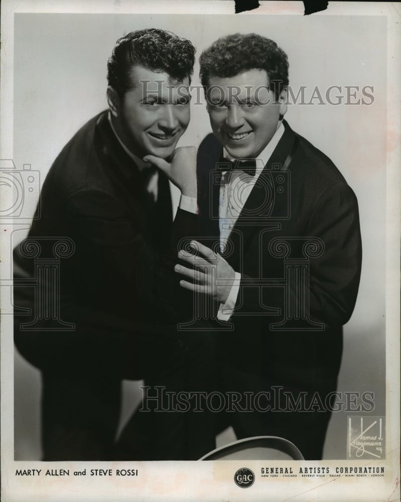 1961 Press Photo Marty Allen and Steve Rossi, Comedians - mjx02009-Historic Images