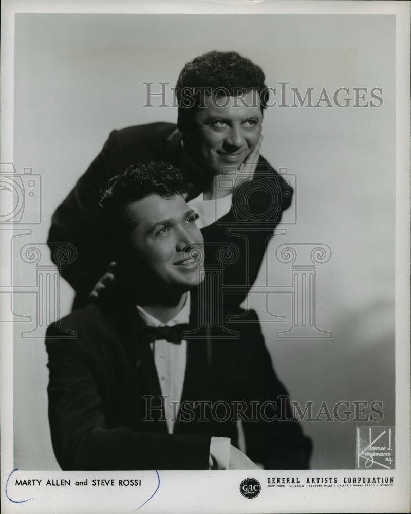 1961 Press Photo Marty Allen and Steve Rossi, Comedians - mjx02012-Historic Images