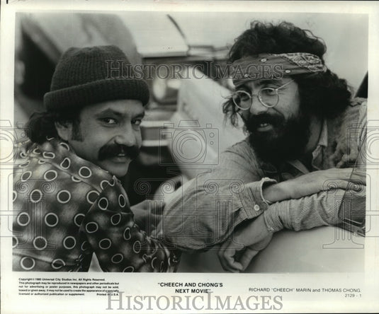1980 Press Photo Richard Cheech Marin & Thomas Chong in Cheech & Chong-Historic Images