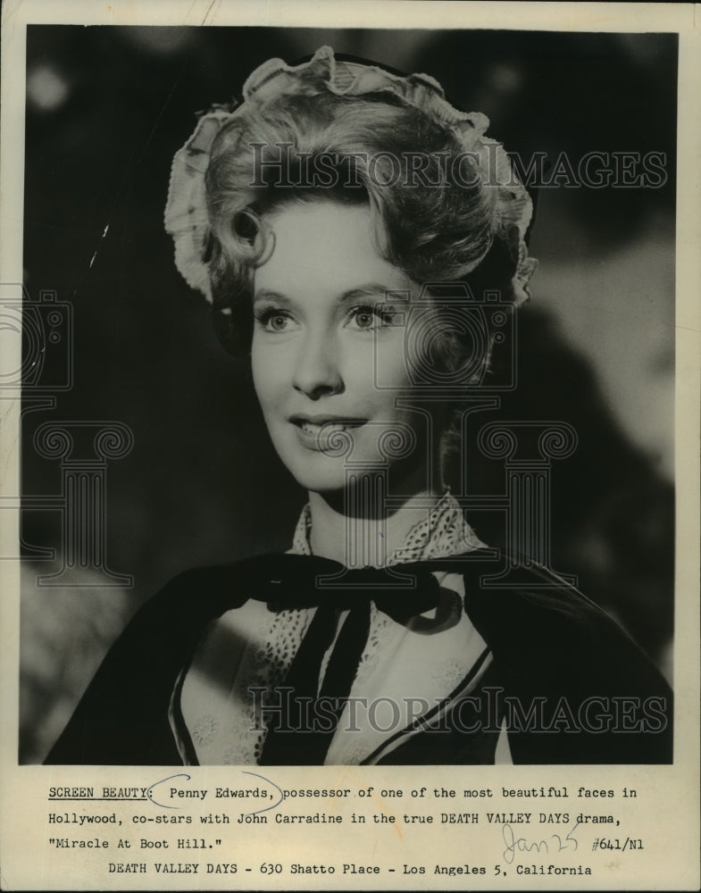 1962 Press Photo Penny Edwards in Death Valley Days - mjx02588-Historic Images