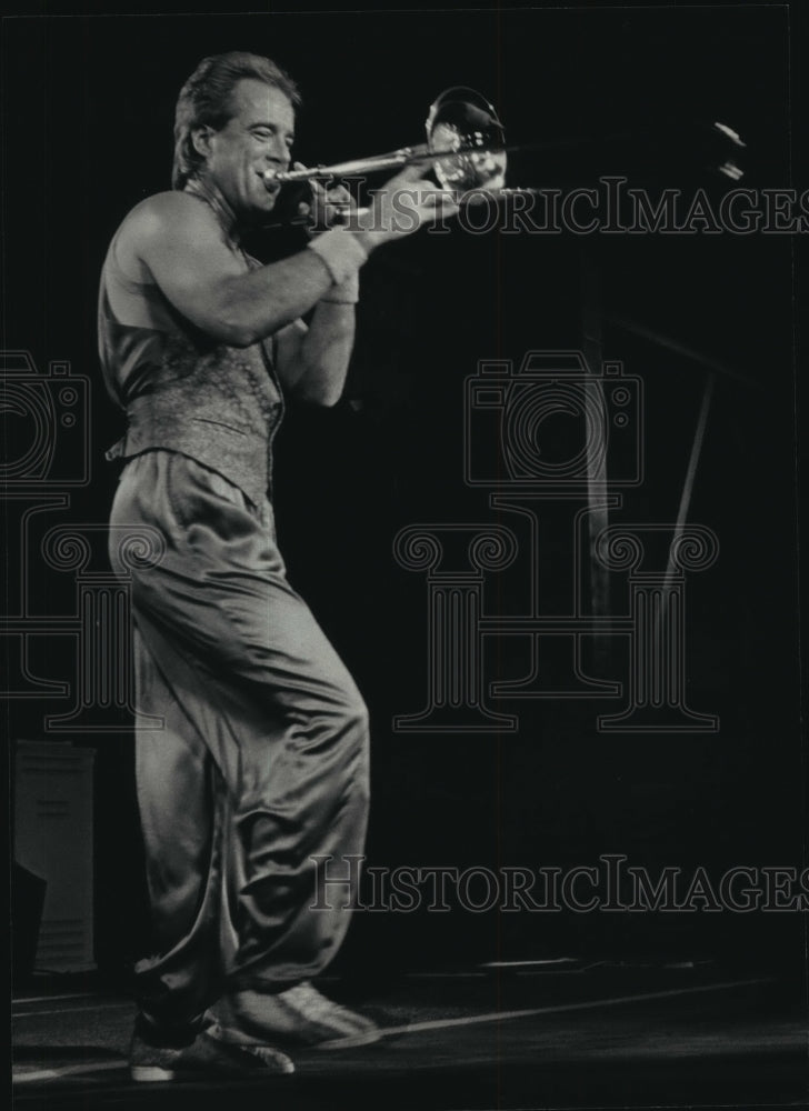 1987 Press Photo James Pankow, Trombonist of Chicago Band - mjx02682-Historic Images