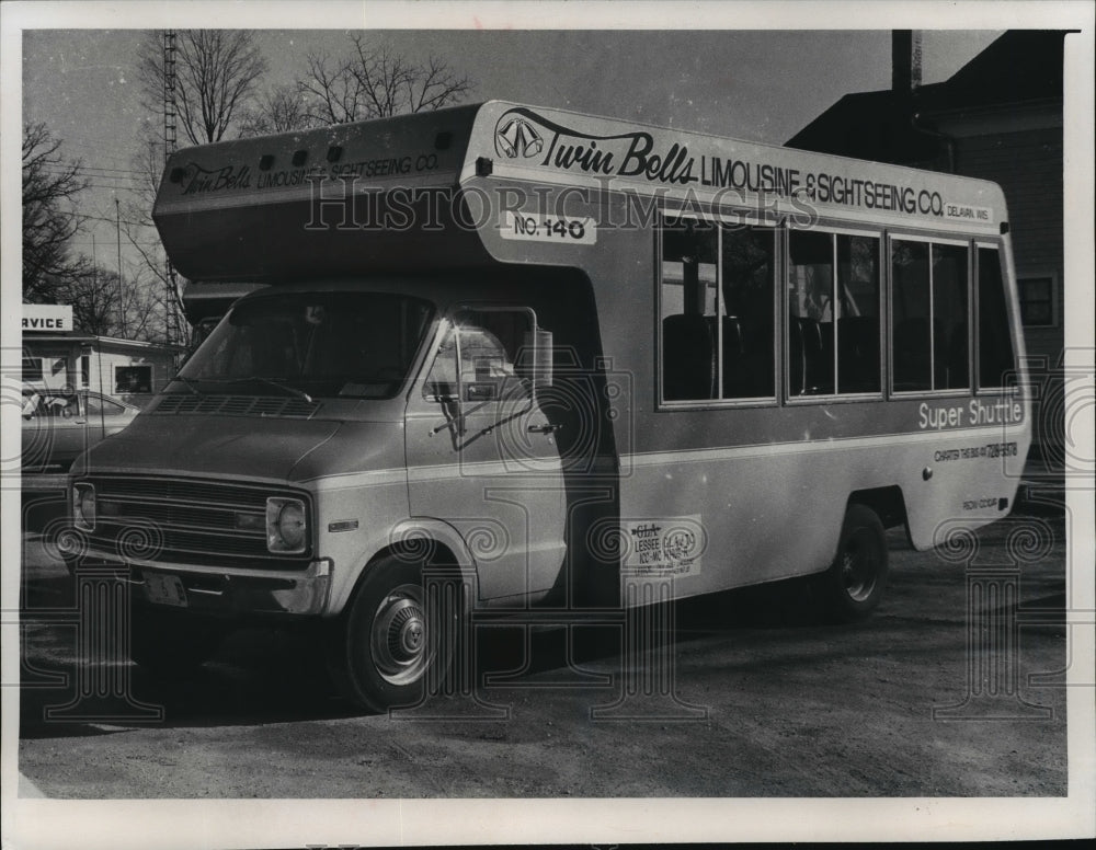 1976 Press Photo Buses, are augmenting train service in the Lake Geneva area.-Historic Images