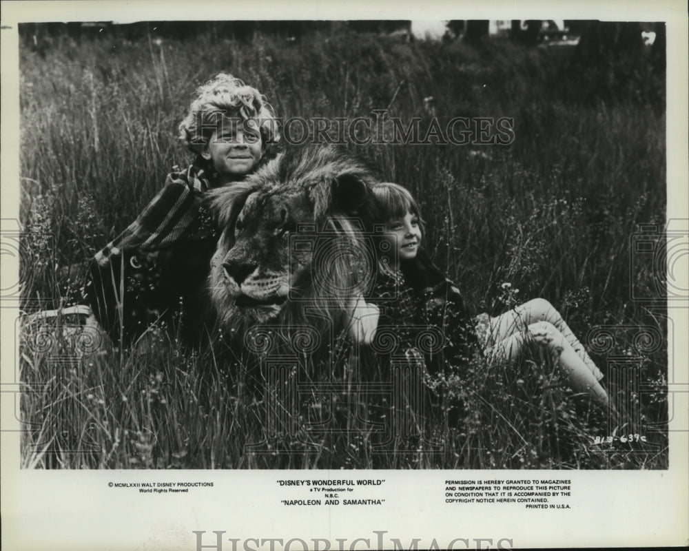 1981 Press Photo Johnny Whitaker and Jodie Foster in &quot;Napoleon and Samantha&quot;-Historic Images