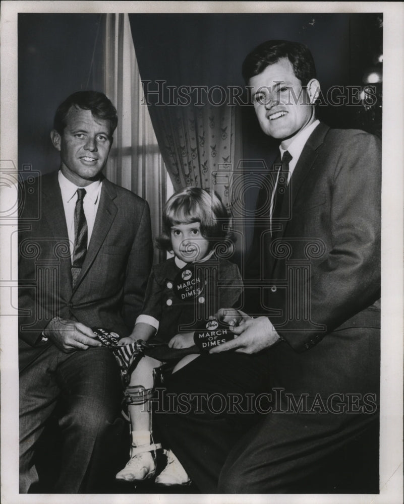 1965 Sens. Robert and Edward Kennedy met the Lori Ann Wagner - Historic Images