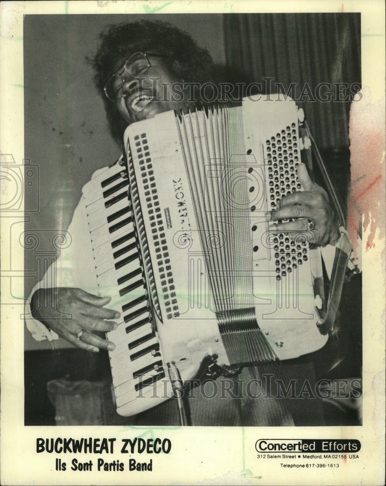 1985 Press Photo Buckwheat Zydeco of Iis Sont Partis Band - mjx03686-Historic Images