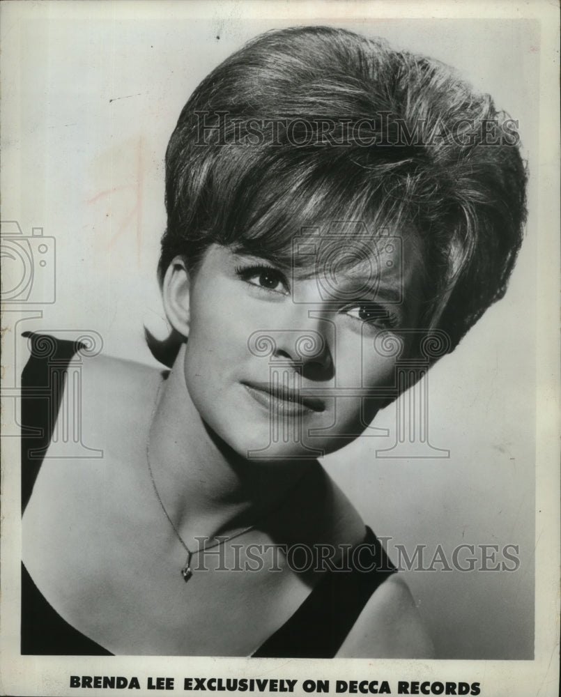 1966 Press Photo Brenda Lee feature current tunes in the &quot;easy listening&quot; vain-Historic Images