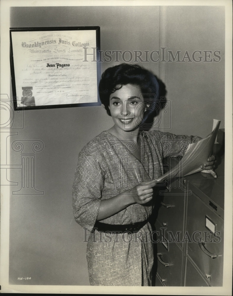 1963 Press Photo Actress Jeanne Bal - mjx03945-Historic Images